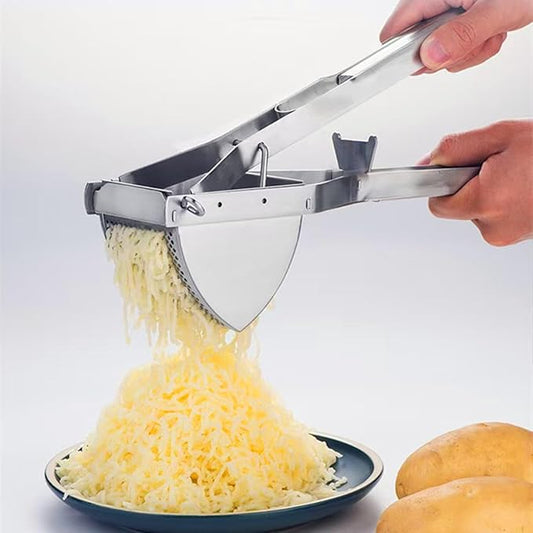Potato masher Heavy duty stainless steel masher Kitchen tools Potato press Food masher(12in)