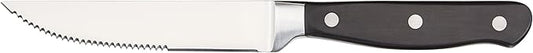 Amazon Basics 8-Piece Kitchen Steak Knife Set, 4.5", Black