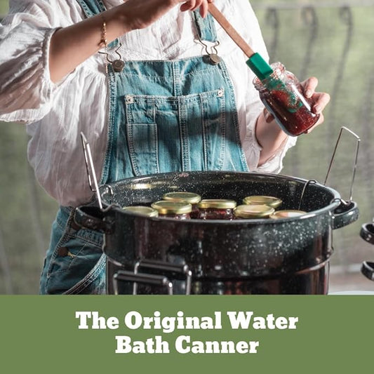 Granite Ware 8 Piece Enamelware Water bath canning Pot with Canning kit and Rack. Canning Supplies Starter Kit