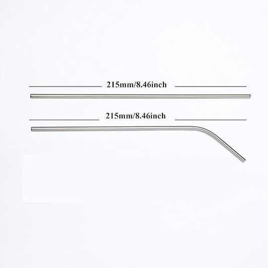 200 Pack Straight Metal Straws,8.5Inch Reusable Drinking Stainless Steel Straws For Wholesale for 20oz Tumblers Yeti Cups Travel Mugs,Dishwasher Safe (200Pack Straight-Silver 8.5")