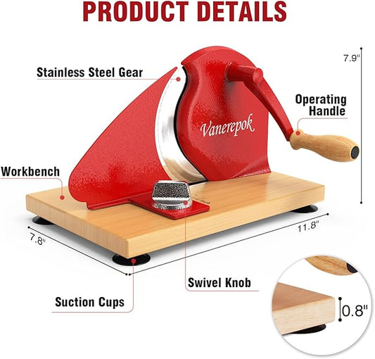 Manual Bread Slicer for Homemade Sourdough Bread Versatile Hand Crank Bread Slicer for Sourdough Crusty Bread Etc Stainless Steel Slicers Adjustable Width for Homemade & Commercial Use