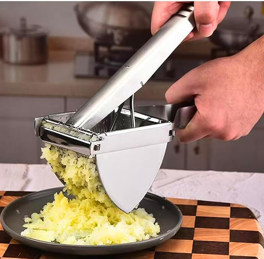 potato masher potato ricer for mashed stainless steel masher kitchen tool potato press baby food masher bean masher (11in)