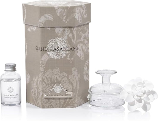 Zodax Mini Grand Casablanca Porcelain Diffuser, Casablanca Lily