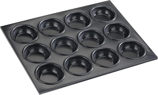 New Star Foodservice 37845 Commercial Grade Aluminum Non-Stick 12-Cup Muffin Pan