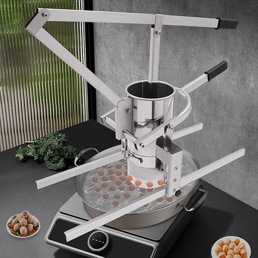 Manual Meatball Maker, Commercial Meatball Forming Machine, 5.5Lbs Meat Ball Shrimp Ball Processing Forming Machine 3 Size Meat Ball Making Tool Stainless Steel Meatball Former for Home Restaurants