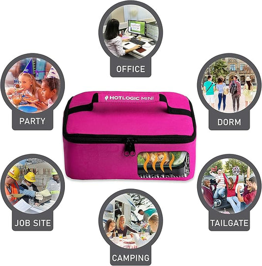 HOTLOGIC Mini Portable Electric Lunch Box Food Heater - Innovative Food Warmer and Heated Lunch Box for Adults Car/Home - Easily Cook, Reheat, and Keep Your Food Warm